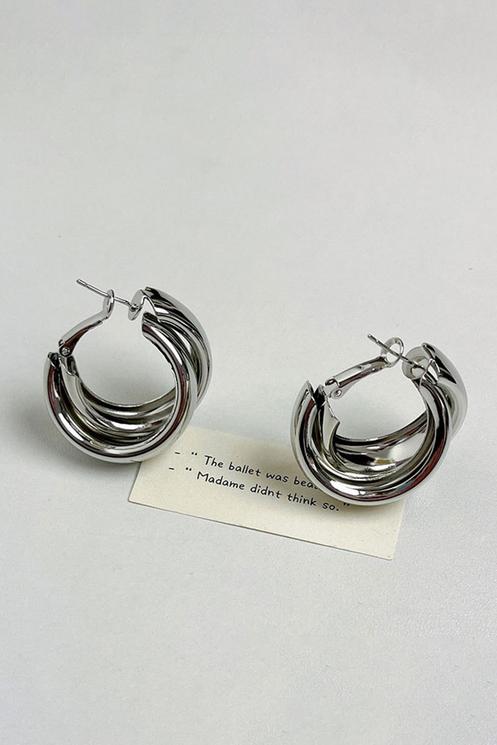 Layered Hoop Studded Earrings