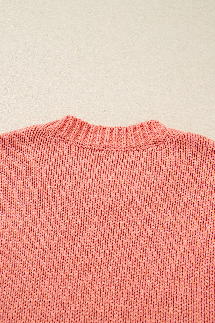 Pumpkin Embroidered Thanksgiving Holiday Sweater