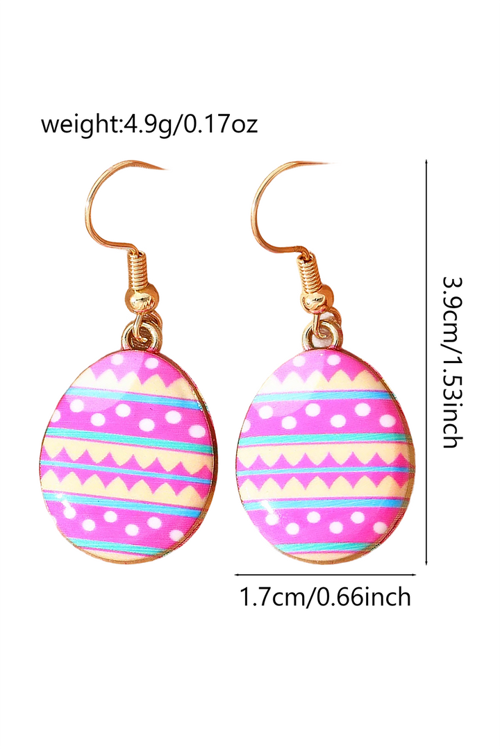 Boucles d'oreilles crochet motif œufs de Pâques