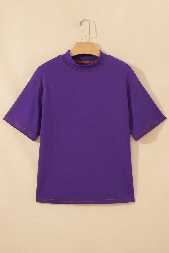 Reversible Contrast-Stitched T-Shirt