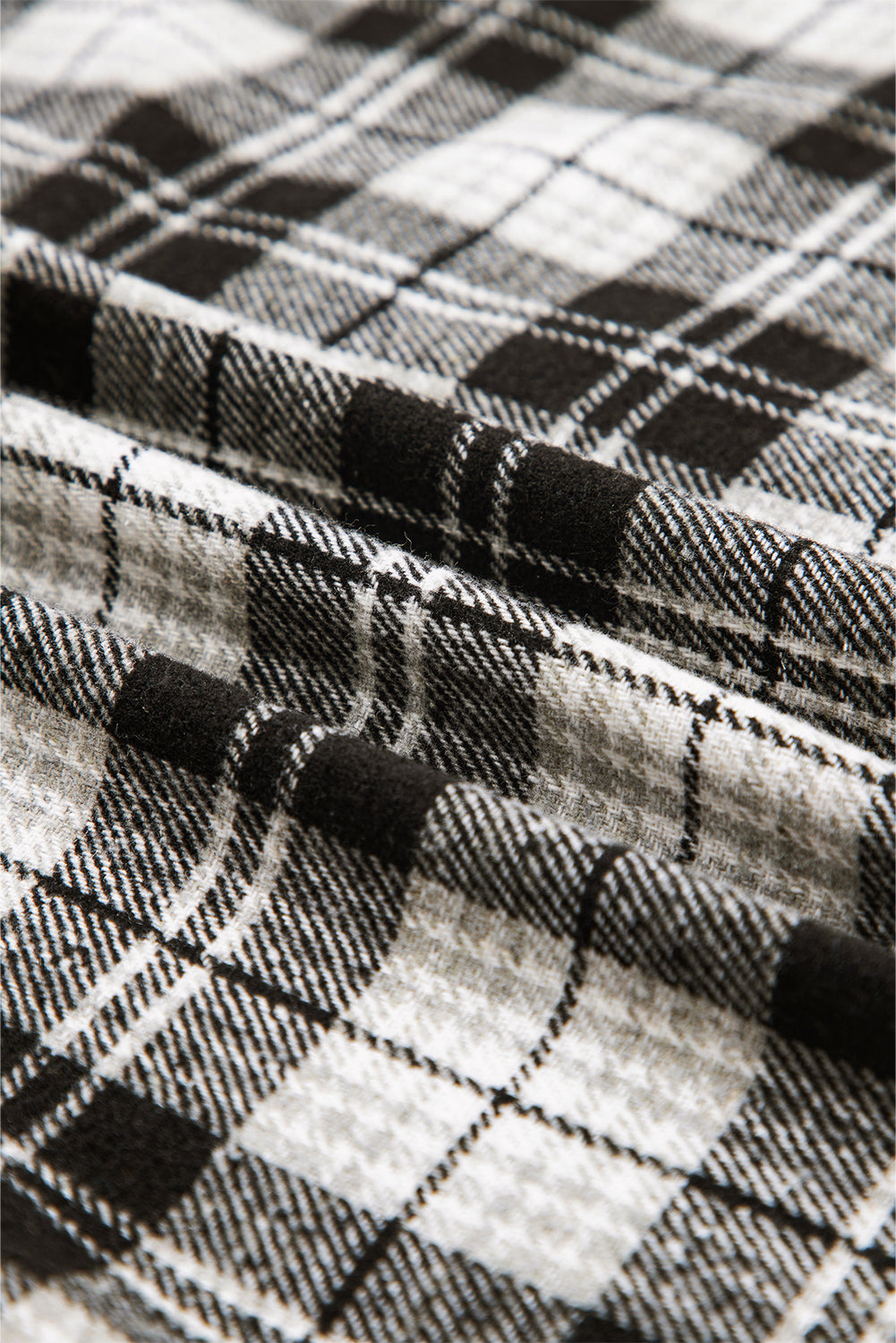 Plaid Print Chest Pockets Buttoned Shirt