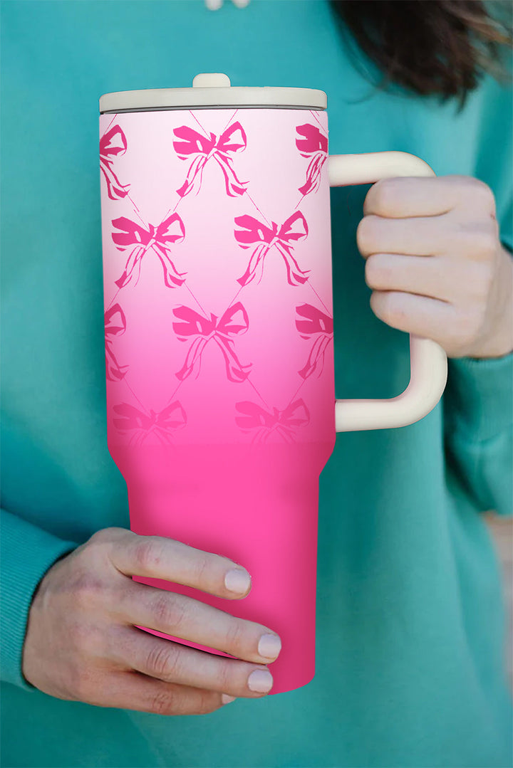 Bow Knot Gradient Color Print Large Vacuum Cup