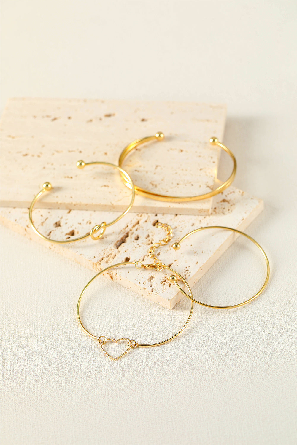 Love Geometric Cross Plated Bracelet 4-piece Set