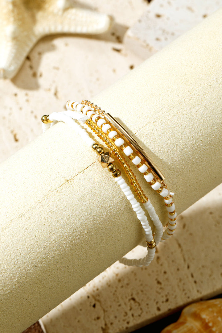 Ensemble de bracelets multicouches à petites perles
