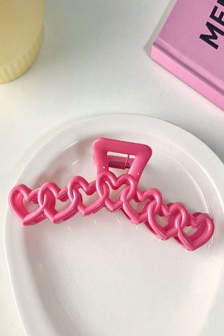 Valentines Heart Shaped Large Hair Claw
