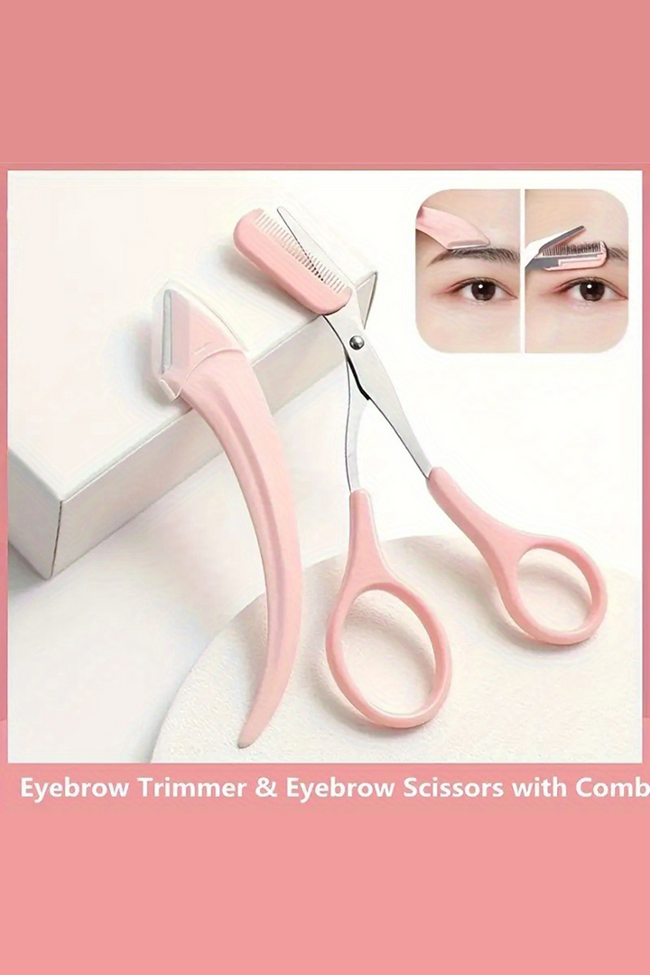 2pcs Eyebrow Trimming Tool Set