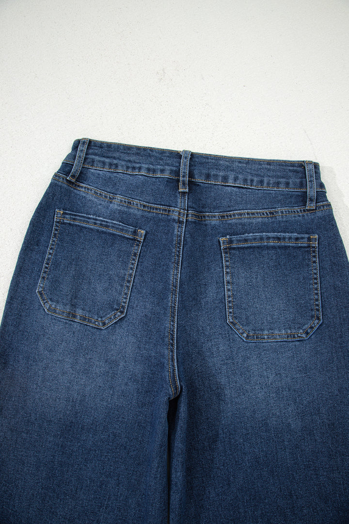 Ashleigh Blue Cropped High Rise Wide Leg Jeans