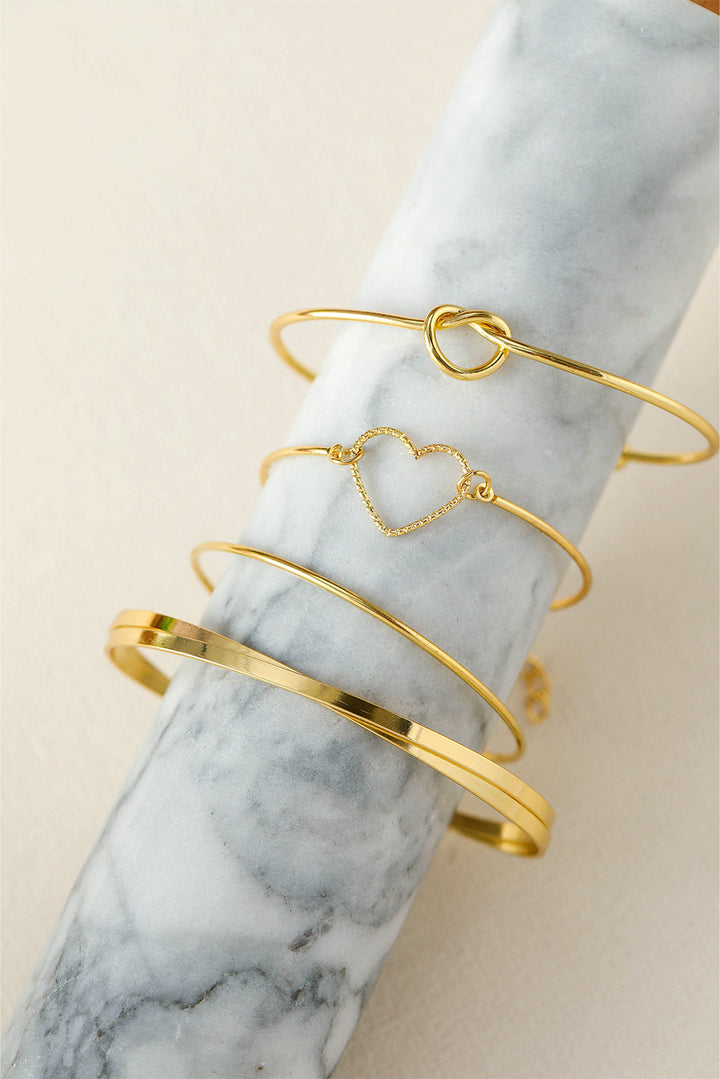 Love Geometric Cross Plated Bracelet 4-piece Set