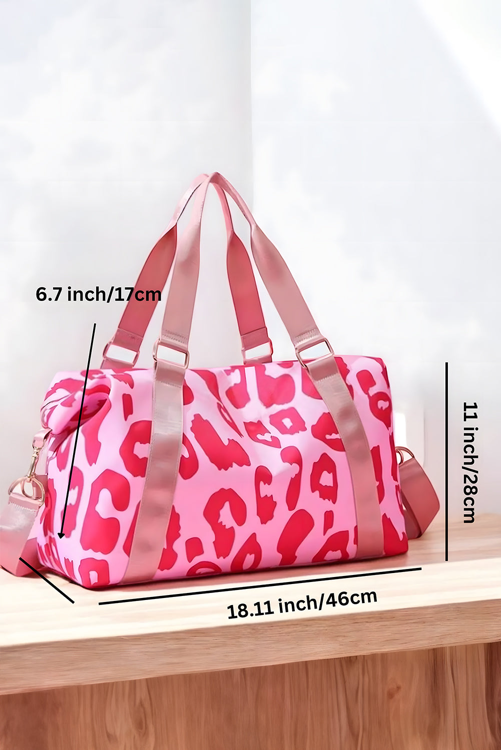 Leopard Print Large Travel Bag
