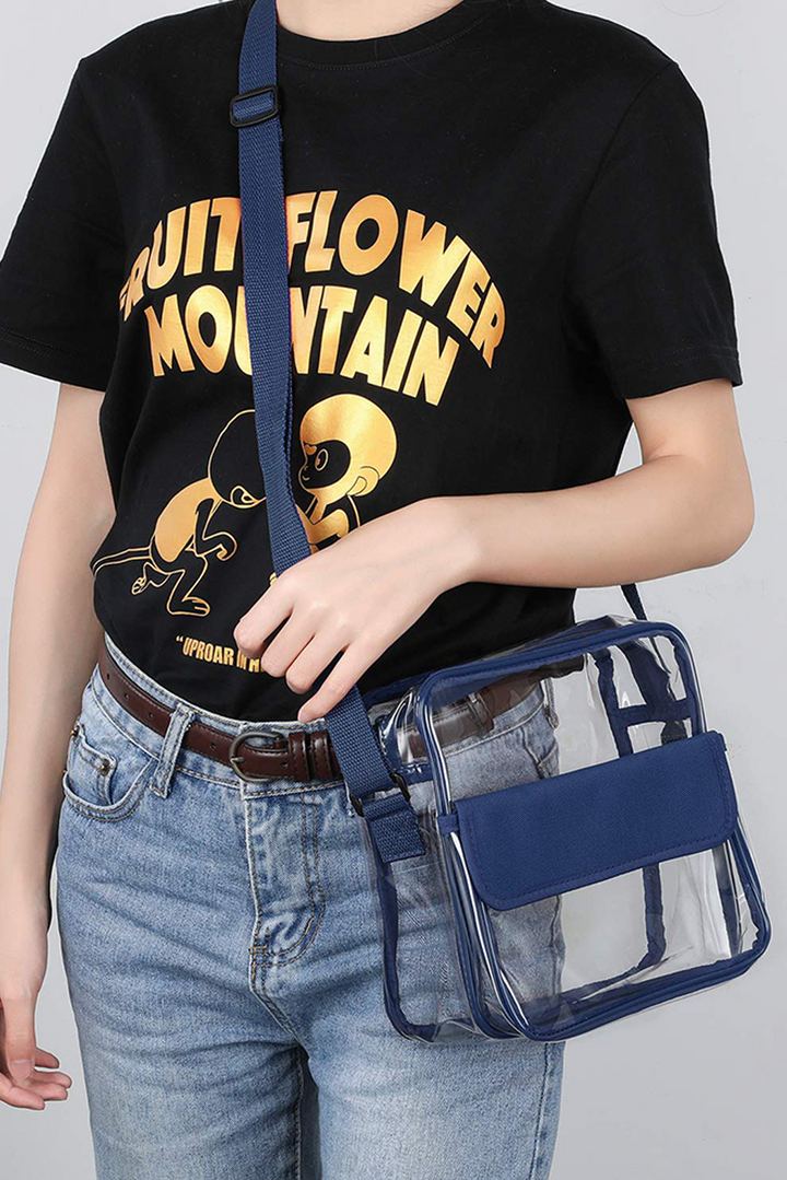 PVC Patchwork Adjustable Strap Square Crossbody Bag