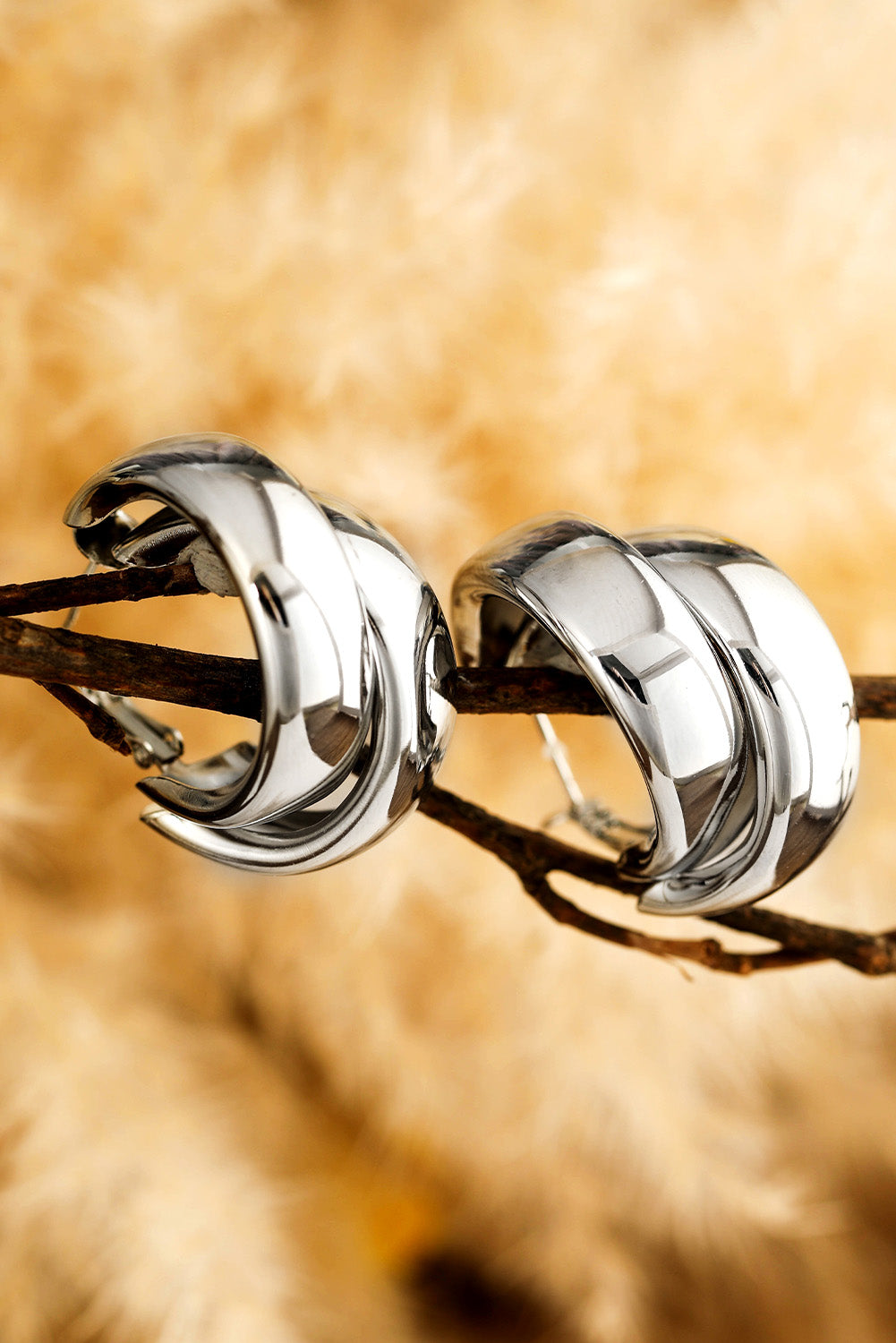 Layered Hoop Studded Earrings