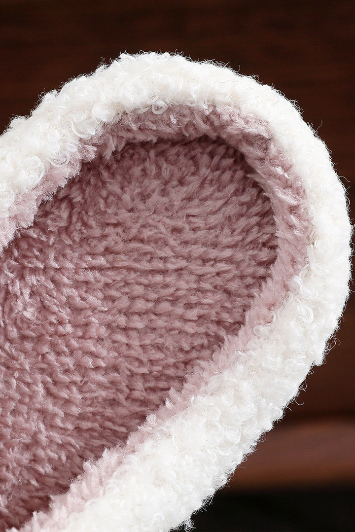 Valentine Love Heart Pattern Home Fuzzy Slippers