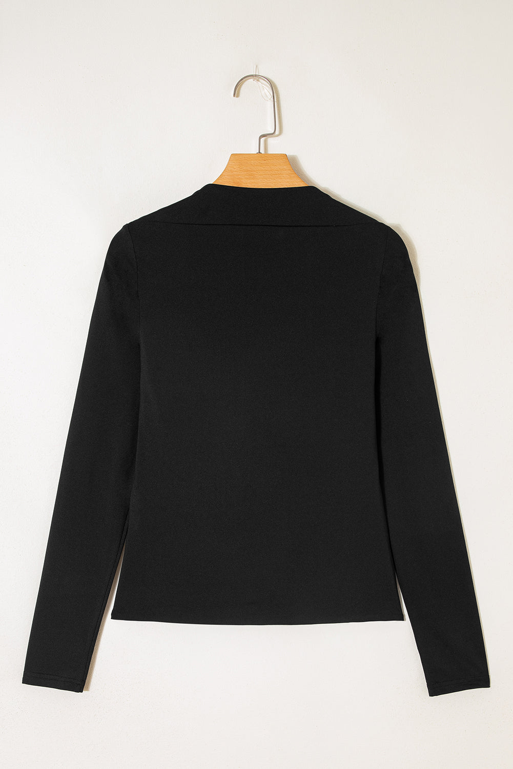Crisscross Boat Neck Long Sleeve Slim Top