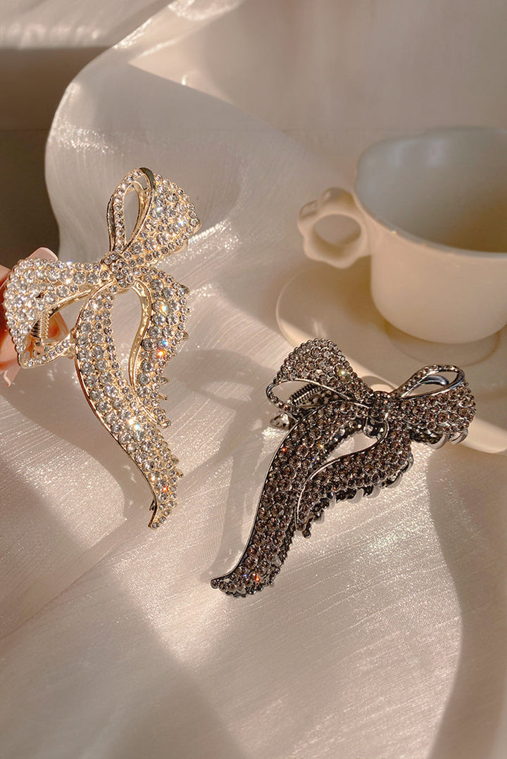 Full Pearl Bow Knot Hair Claw Clip