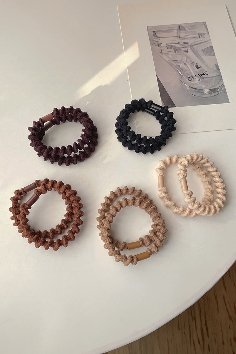 5pcs Spiral High Elastic Hair Tie