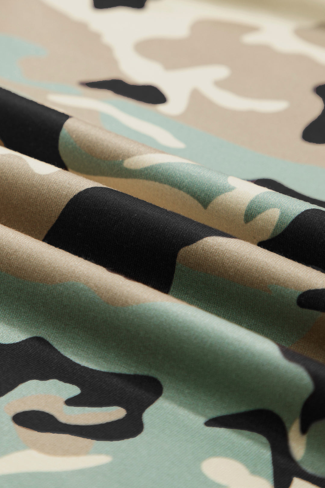 Multicolour Camouflage Print Street Fashion Drawstring Shift Pants