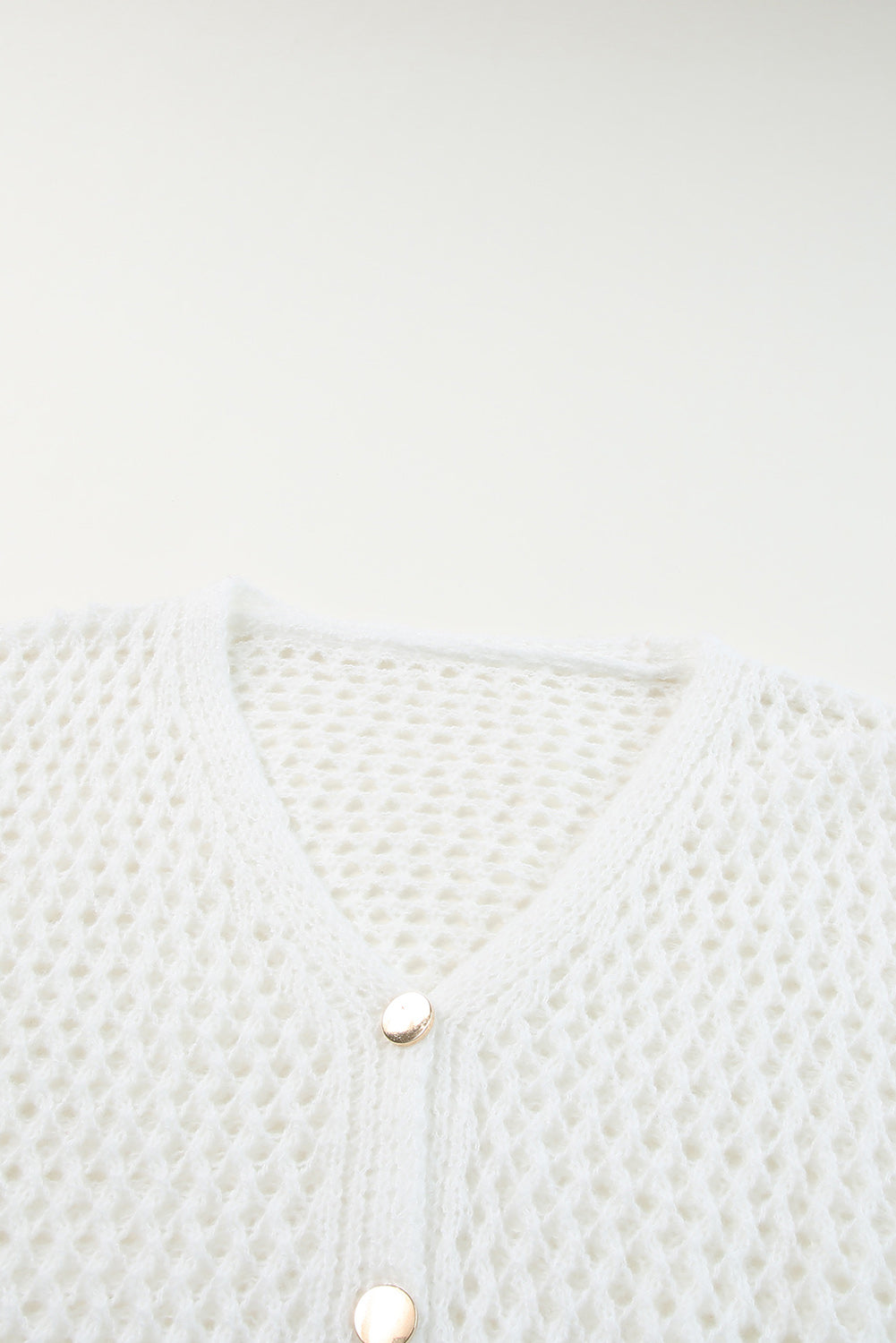 Hollowed Knit Dolman Sleeve Sweater Cardigan