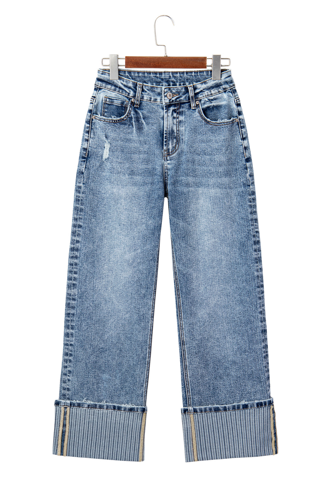 Ashleigh Blue Cuffed Straight Loose Jeans