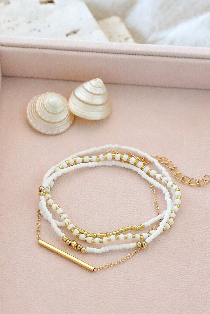 Ensemble de bracelets multicouches à petites perles