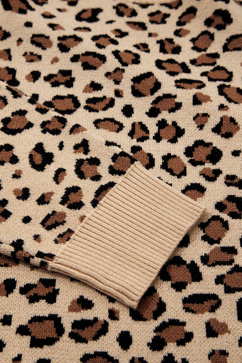 Leopard Print Dolman Sleeve Sweater