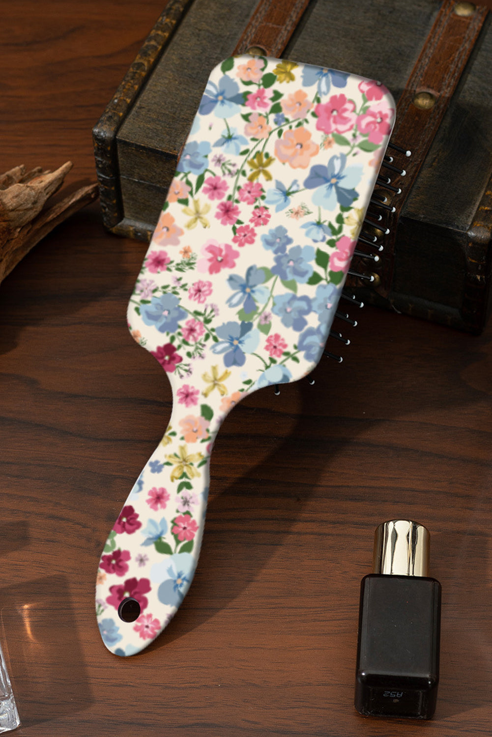 Floral Print Large Paddle Air Cushion Comb