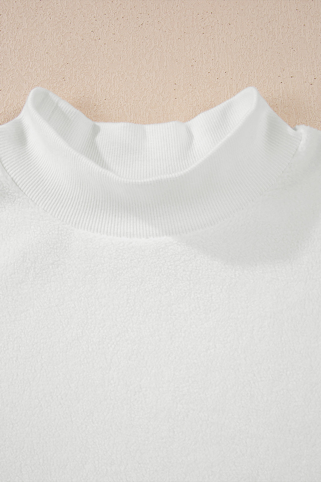 Oversize Drop Shoulder Reversible Mock Neck Sweatshirt