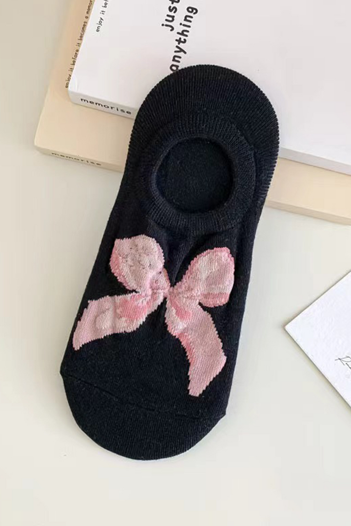 Bow Knot Soft No Show Socks