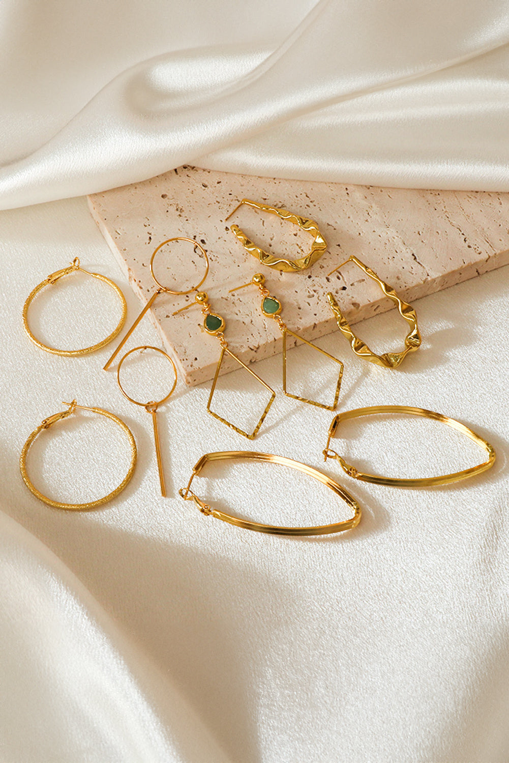 Plated Retro Hoop Earrings