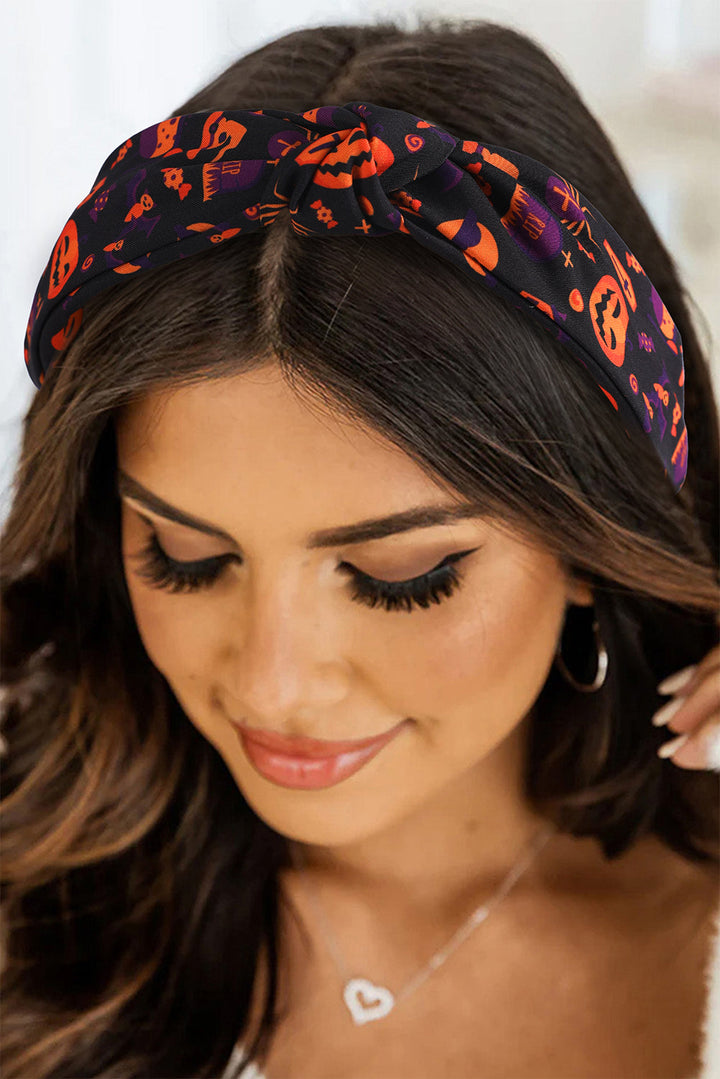 Halloween Pattern Print Knotted Headband