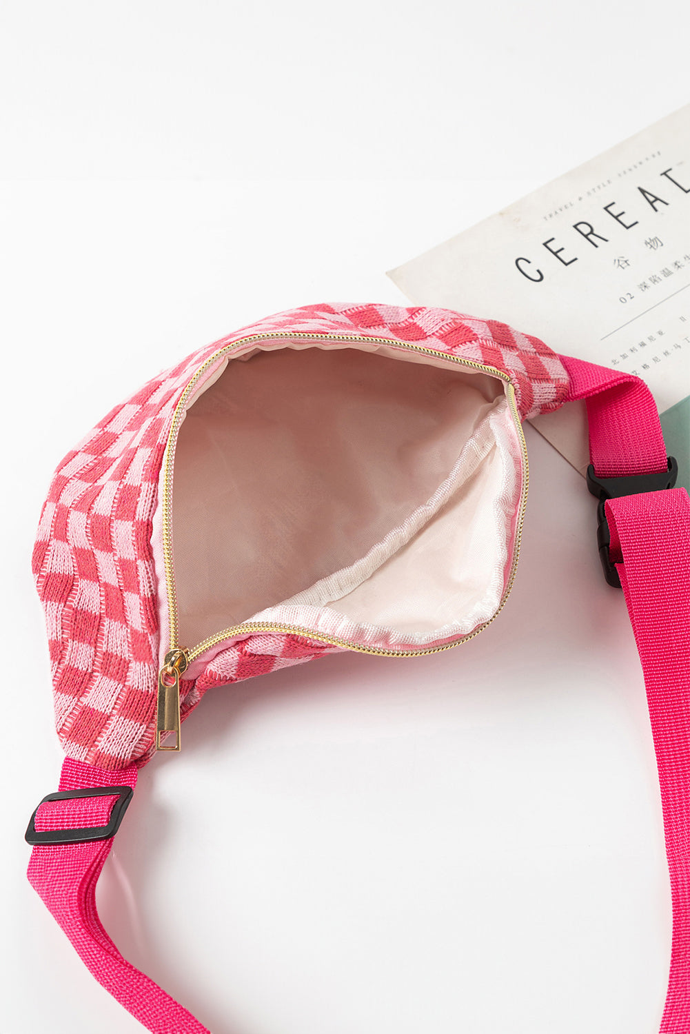 Checkered Pattern Crossbody Sling Bag