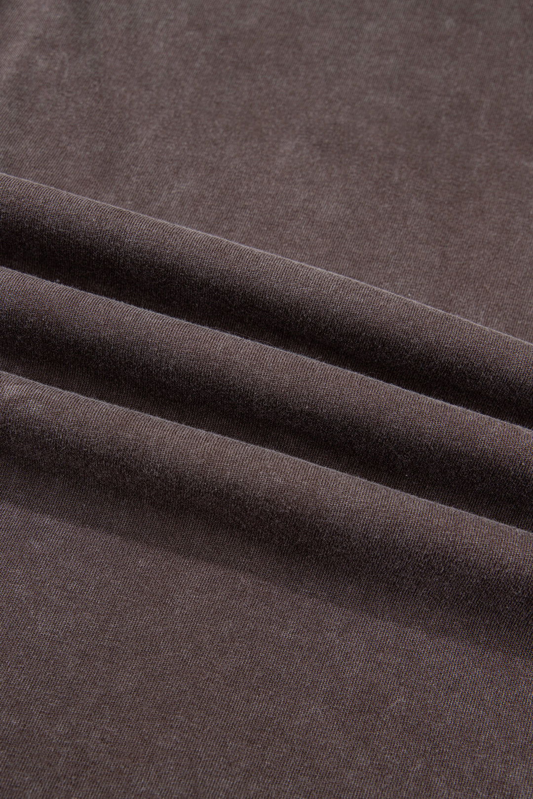 Coffee Mineral Wash Seam Detail Flare Leg Drawstring Pants