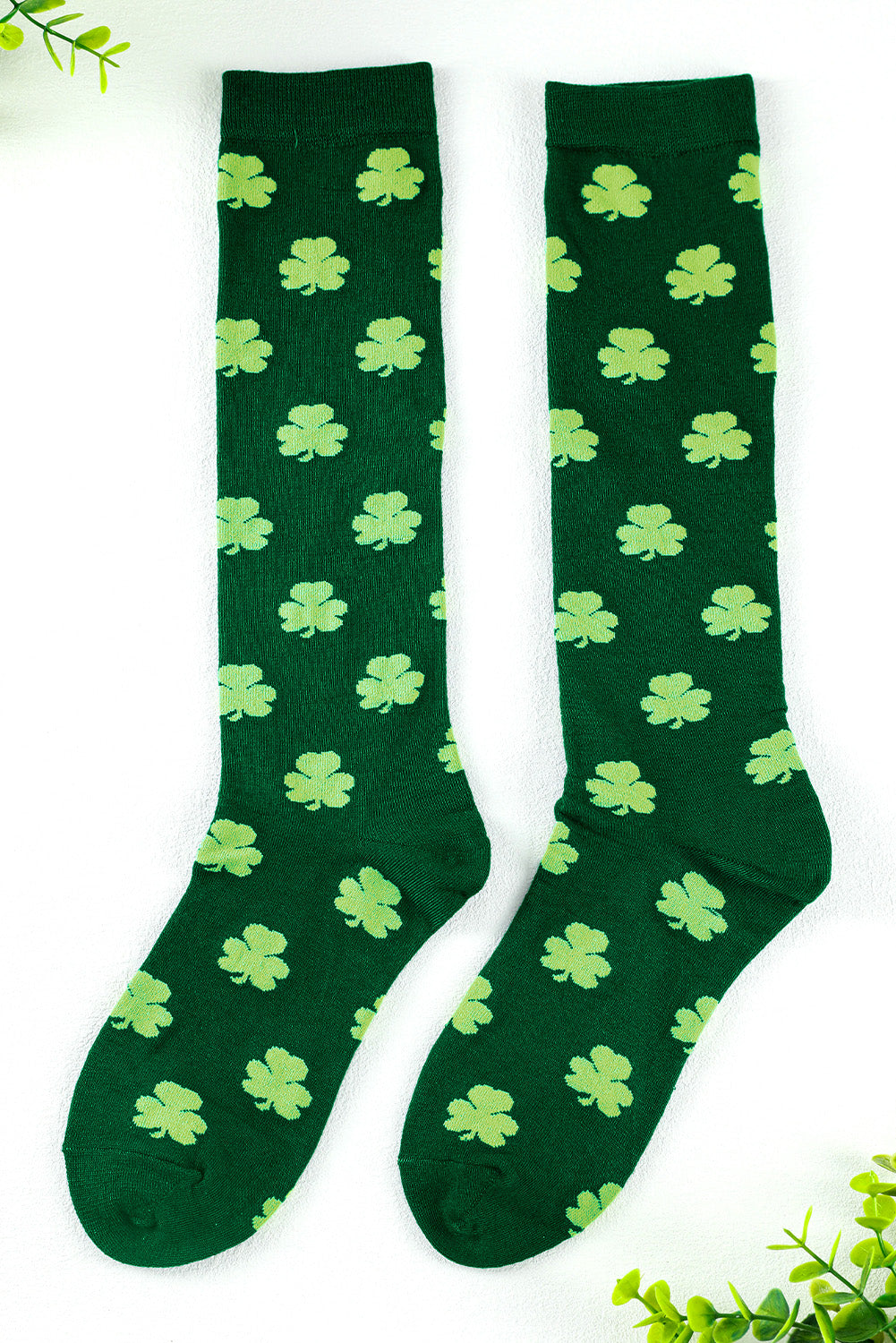 Schlauchsocken mit St. Patricks Kleeblatt-Print