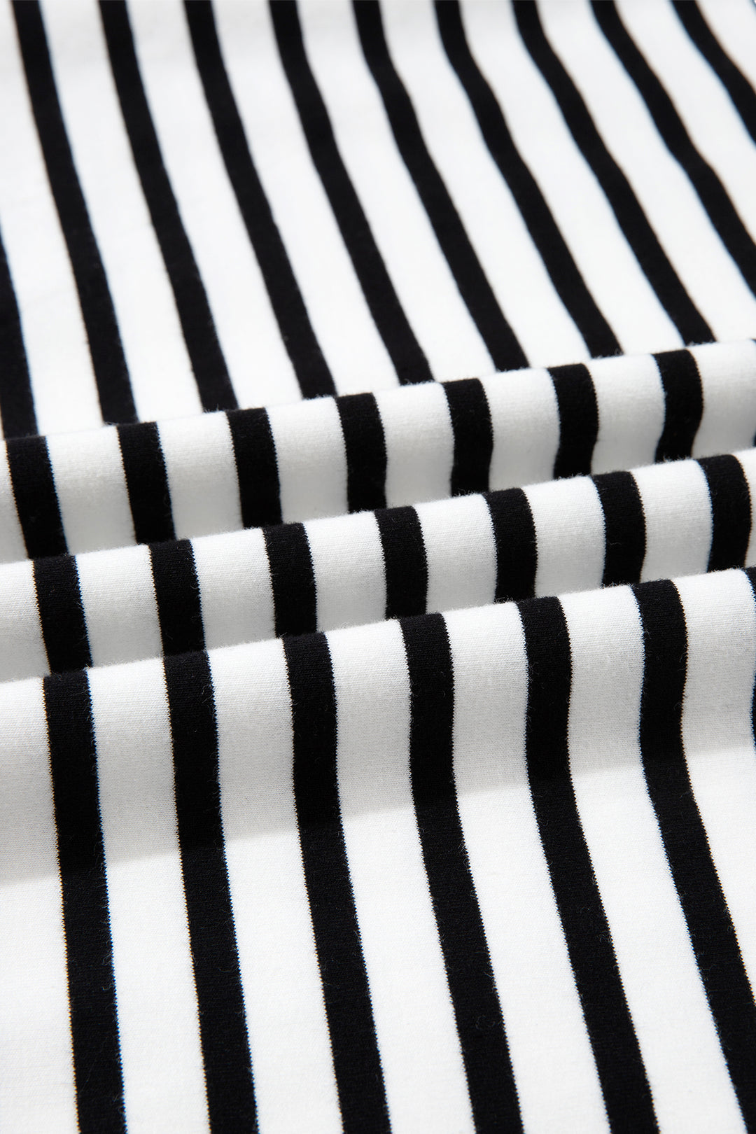 White Stripe Color Block Long Puff Sleeve Metal Zip-Up Collar Top