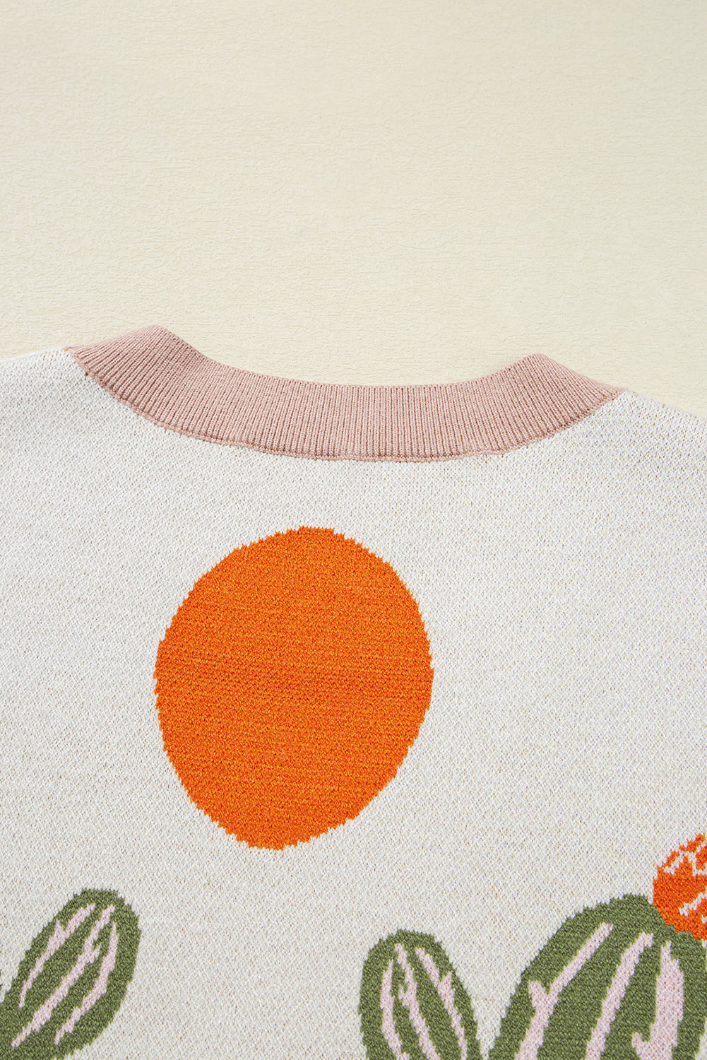 Desert Cactus Buttoned Front Sweater Cardigan