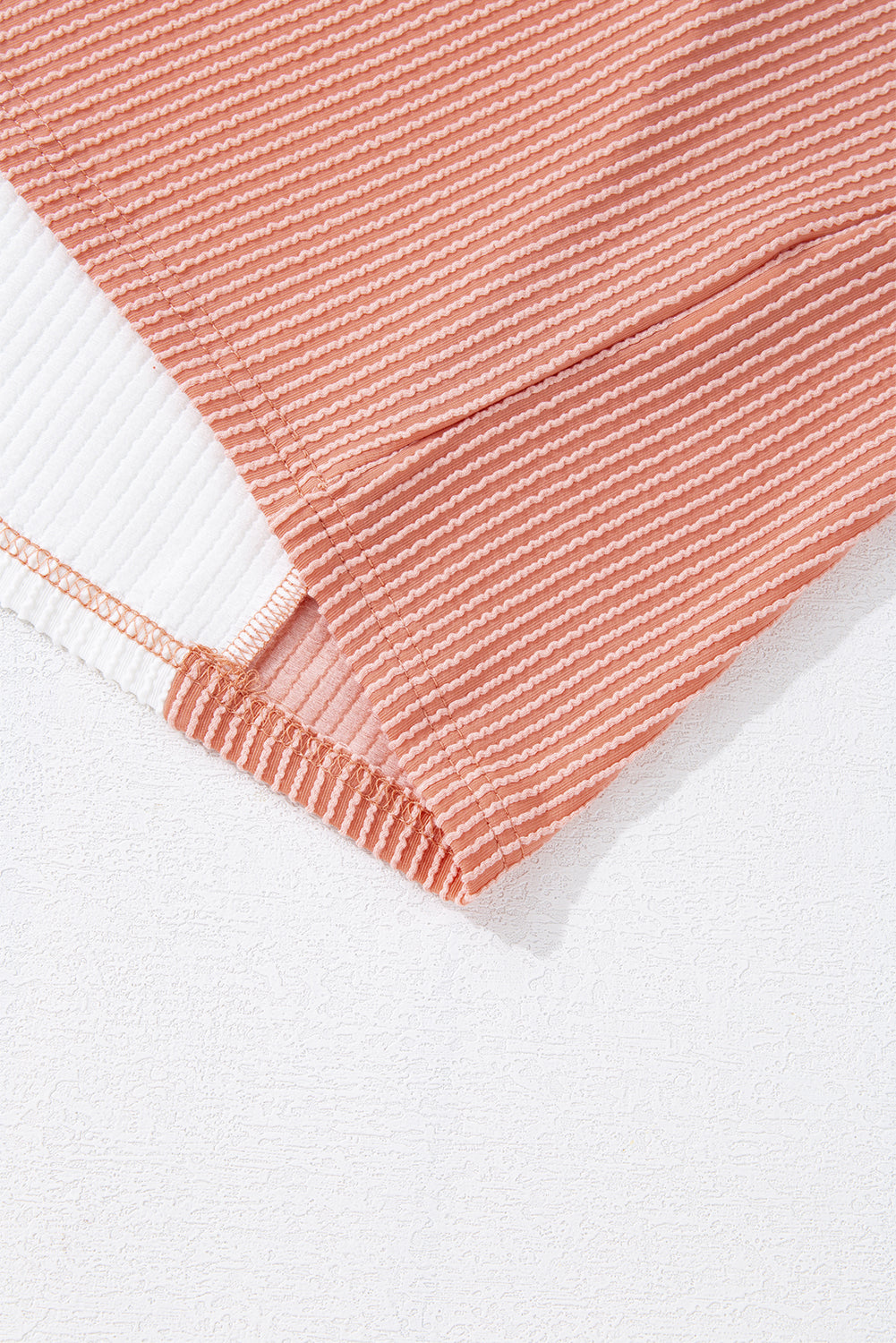Color Block Corded Long Sleeve Top