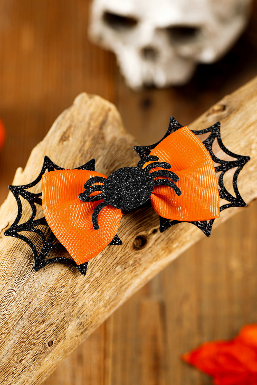 Spider Web Bowknot Halloween Hair Clip