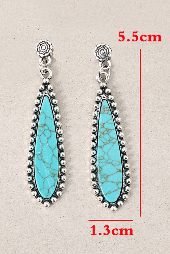 Vintage Bohemian Turquoise Alloy Earrings