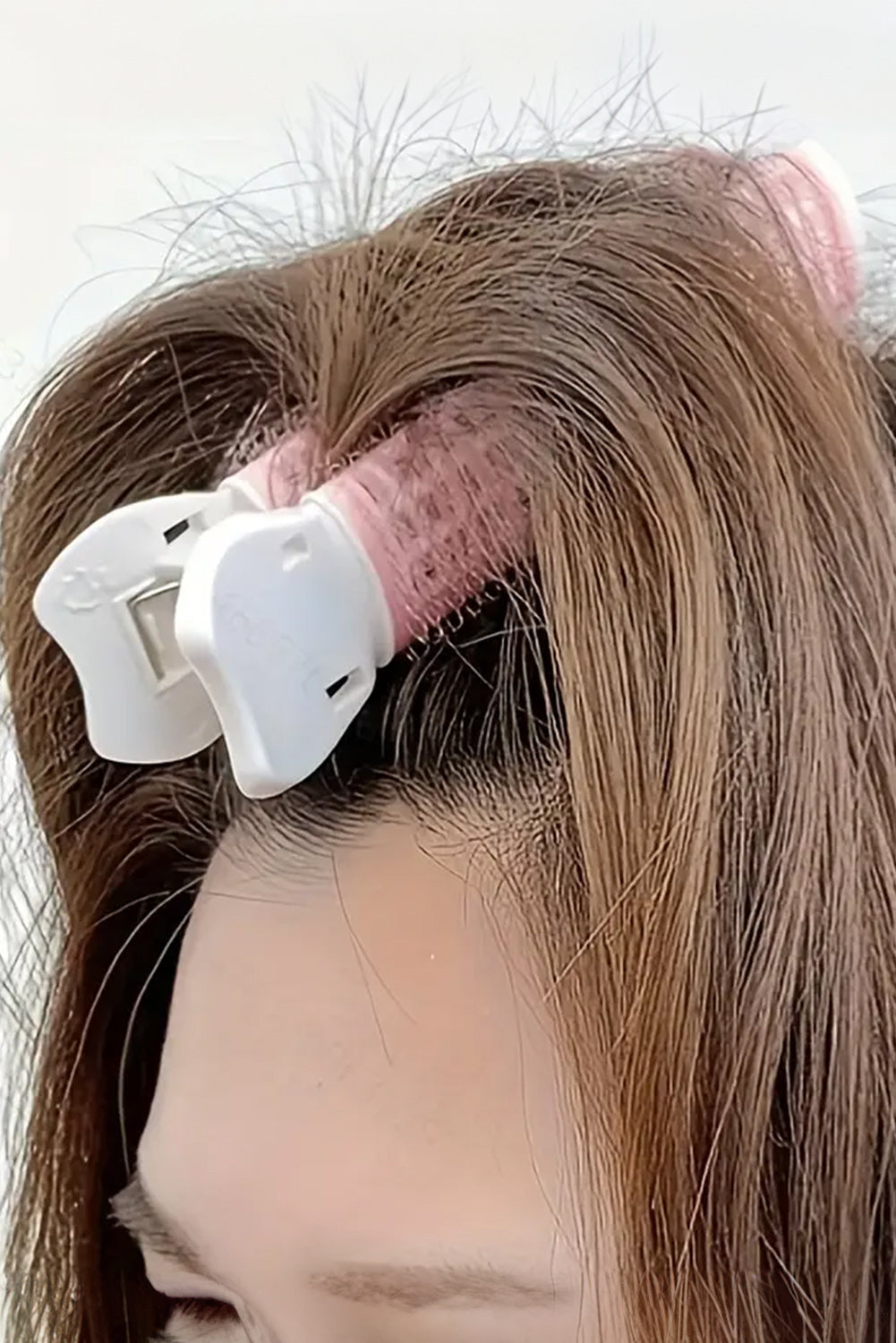 Pince à cheveux bouffante en plastique sans chaleur, bloc de couleur