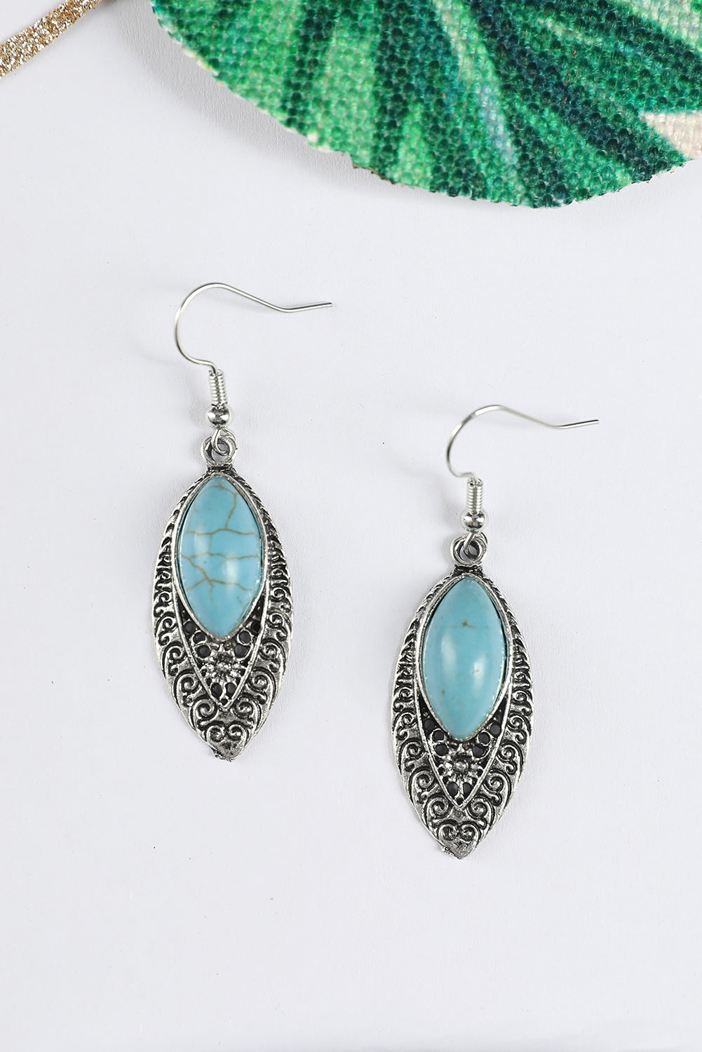Vintage Turquoise Boho Arabesque Earring