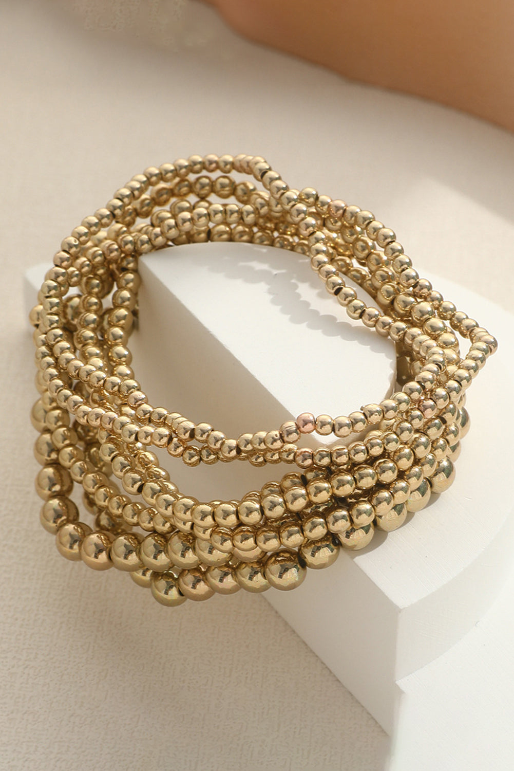 7pcs/Set Minimalist Plated Beaded Luxury Bracelet Set
