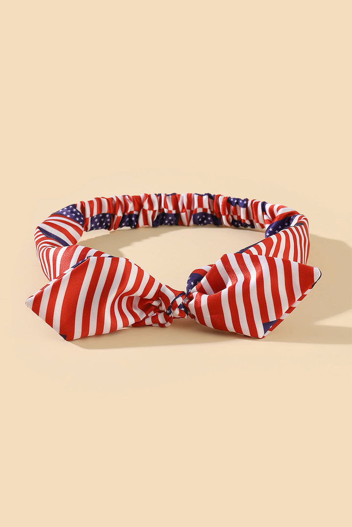 American Flag Bowknot Elastic Headband
