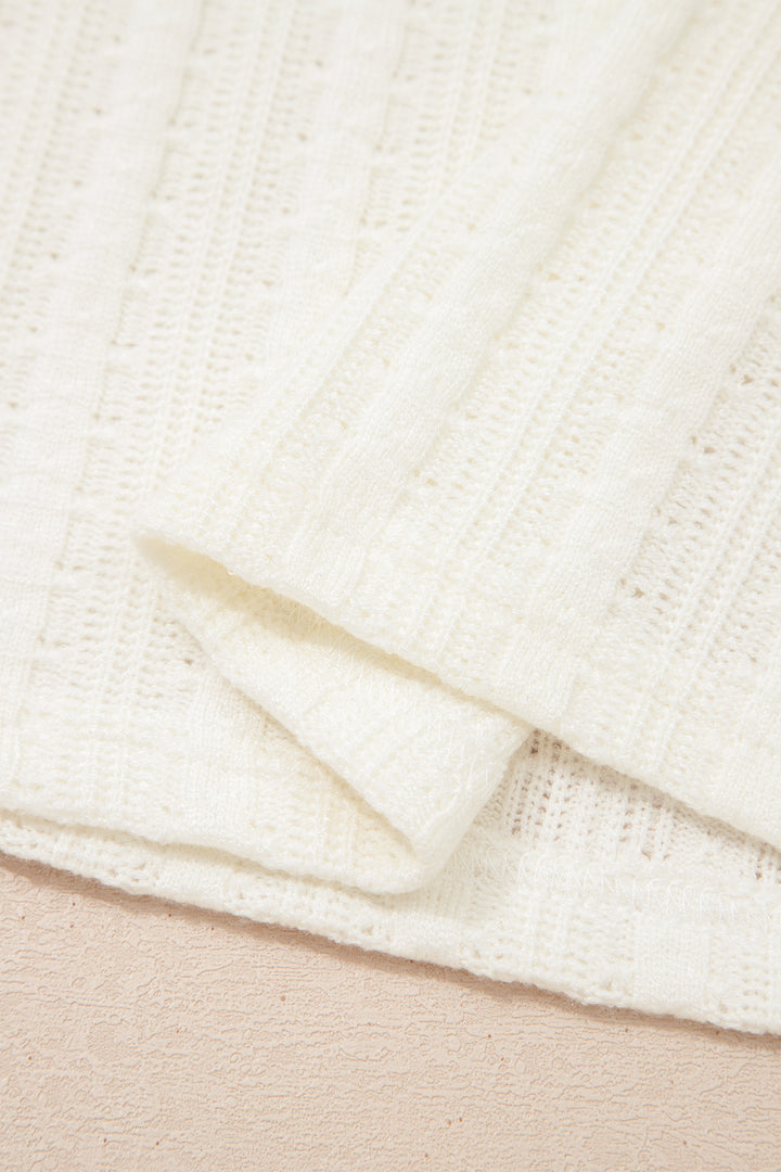 Solid Color Textured Button V Neck Raw Seam Henley Tee