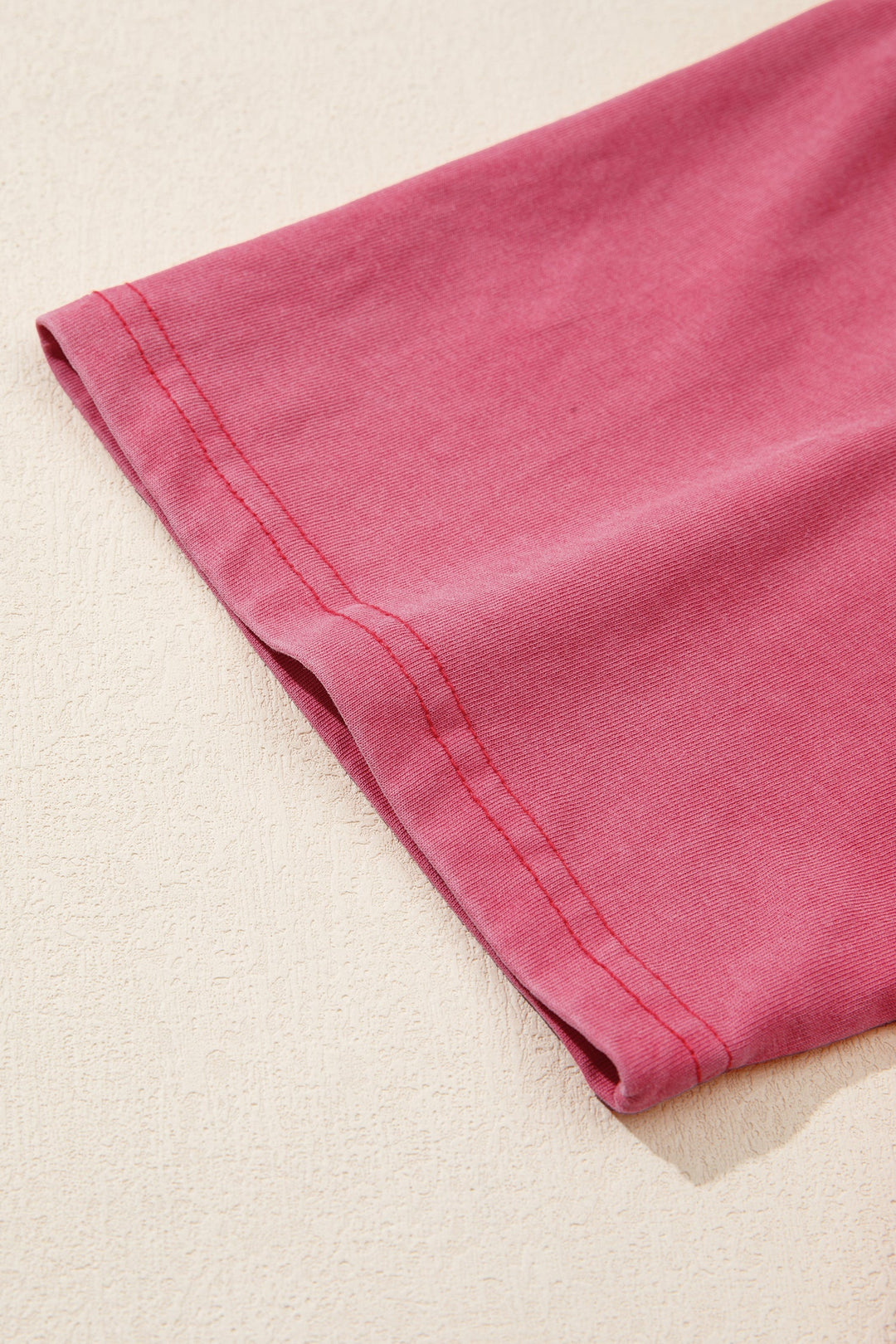 Red Independence Day Star Printed Mineral Wash T Shirt