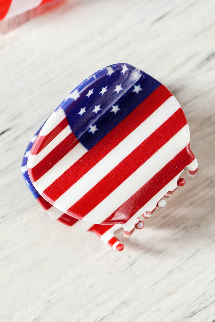 Independence Day Flag Pattern Hair Claw