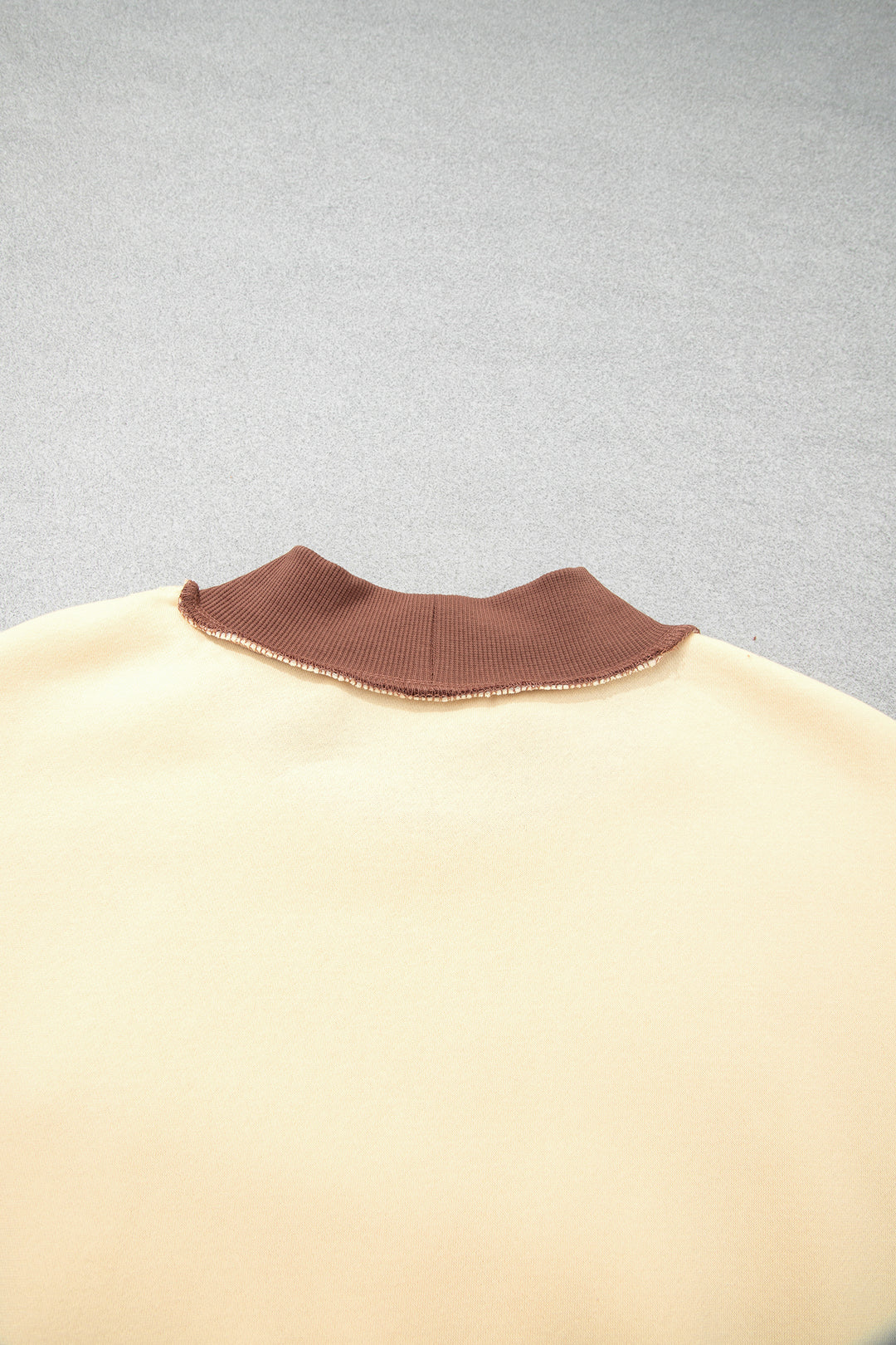 Coffee Saved By Grace Print Color Block Mock Neck Oversized Sweatshirt