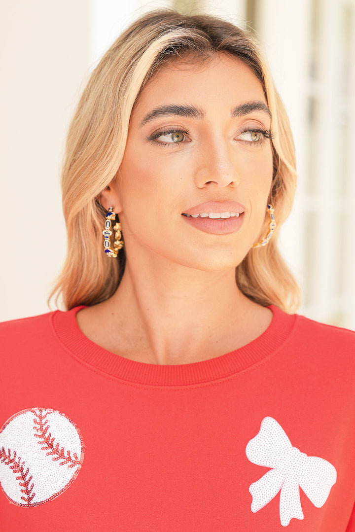 Game Day Football Helmet Jersey Hoop Earrings