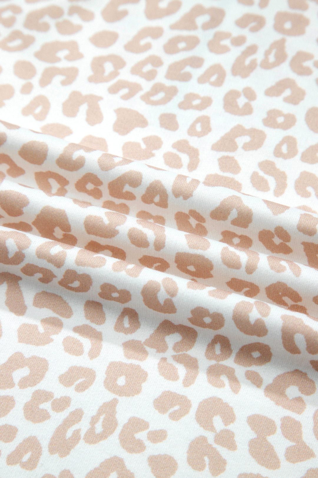 Beige Leopard Zip Polo Top 2pcs Short Set