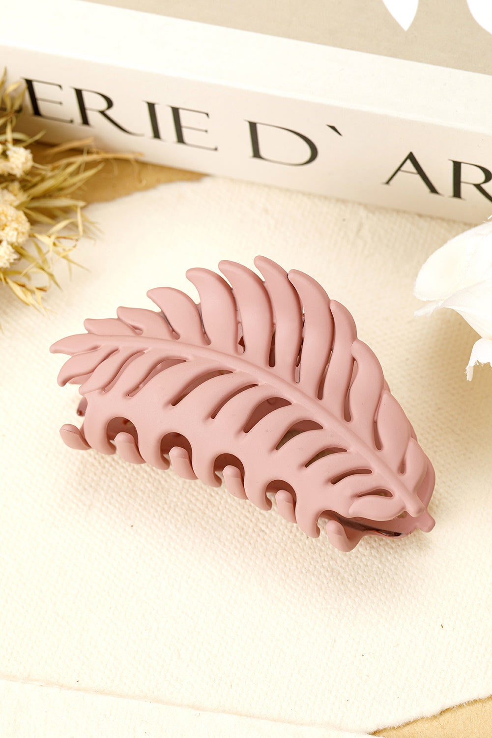 Pince à cheveux tendance à grandes feuilles