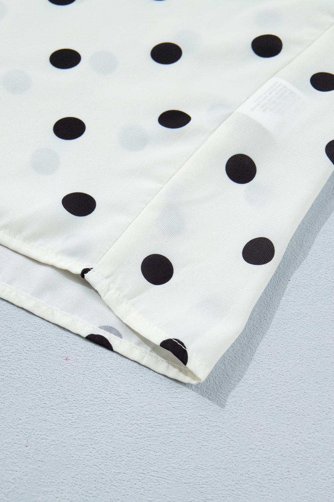 Beige Polka Dot Print Loose Dolman Shirt