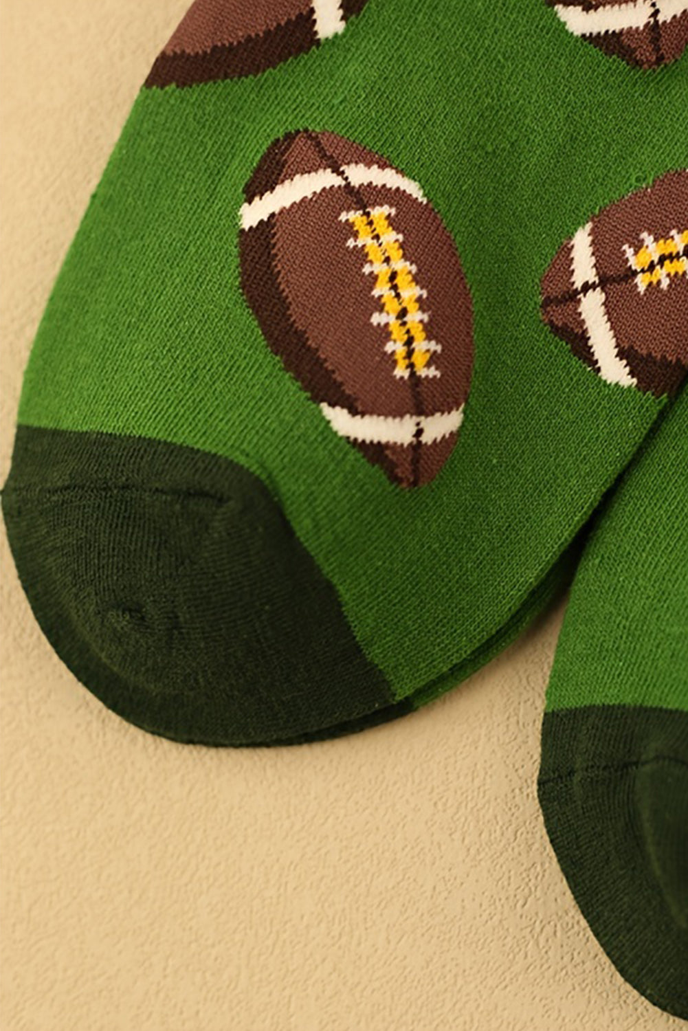 Mittellange Socken mit Rugby-Football-Print